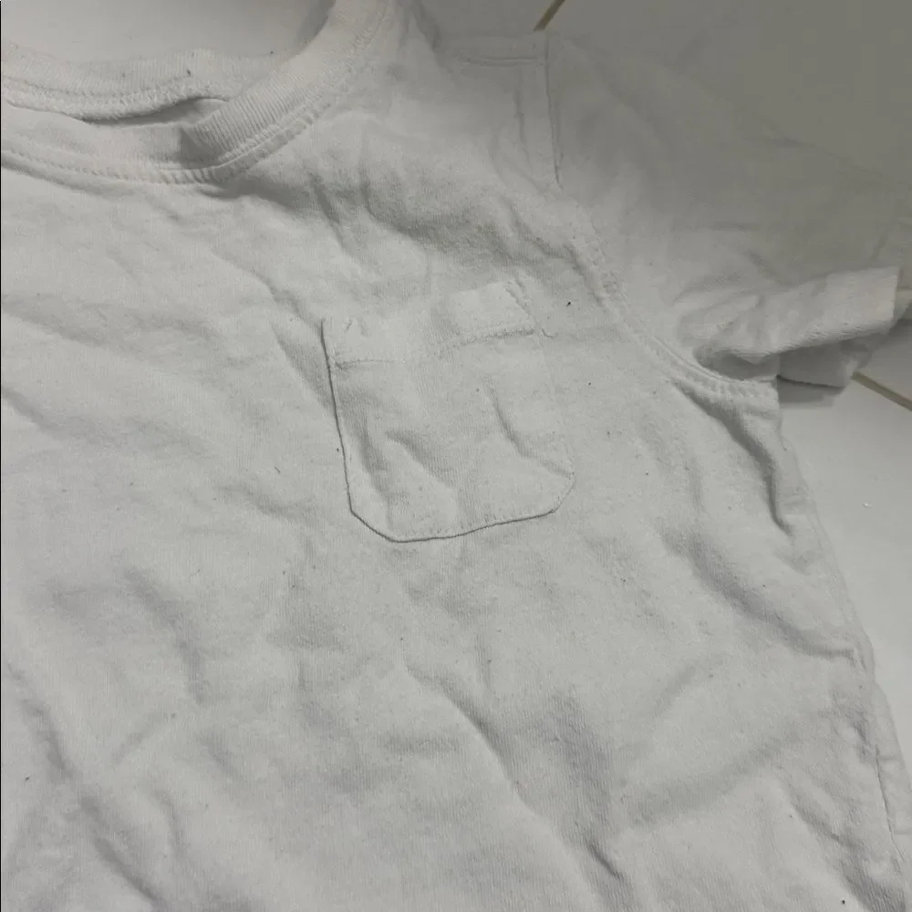Classic White Kids T-Shirt Pocket T Shirt 3T Short Sleeve